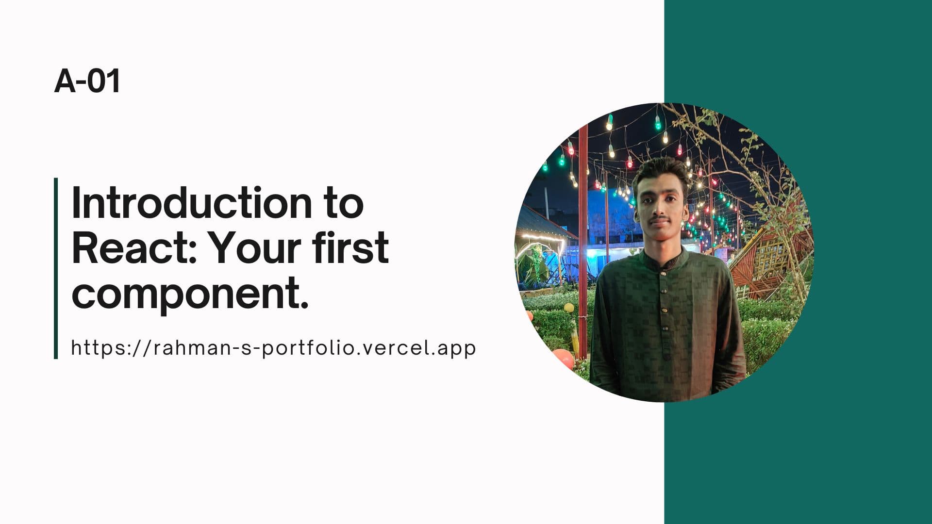 Introduction to React: Your first component