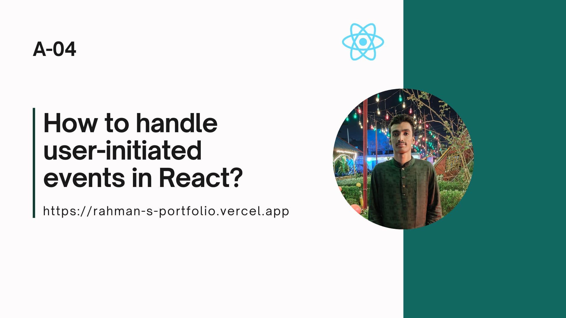 How to handle user-initiated events in React?